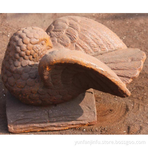 yard art cast iron bird animal